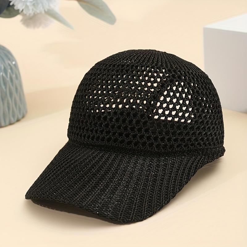 Breathable Mesh Baseball Cap Assorted Color Hollow Knit Lightweight & Adjustable The Hottest Summer Sun Hat Women and Men