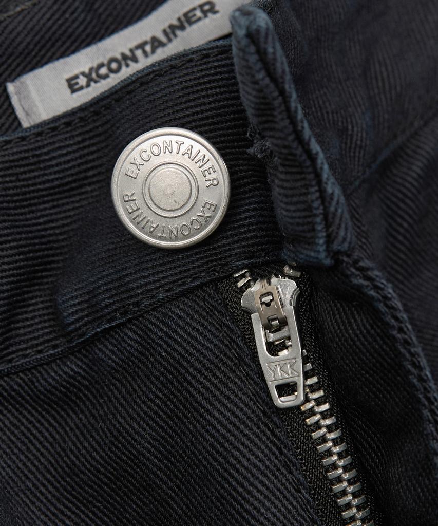 EXCONTAINER Vintage Dyed Cargo Pants (Black)