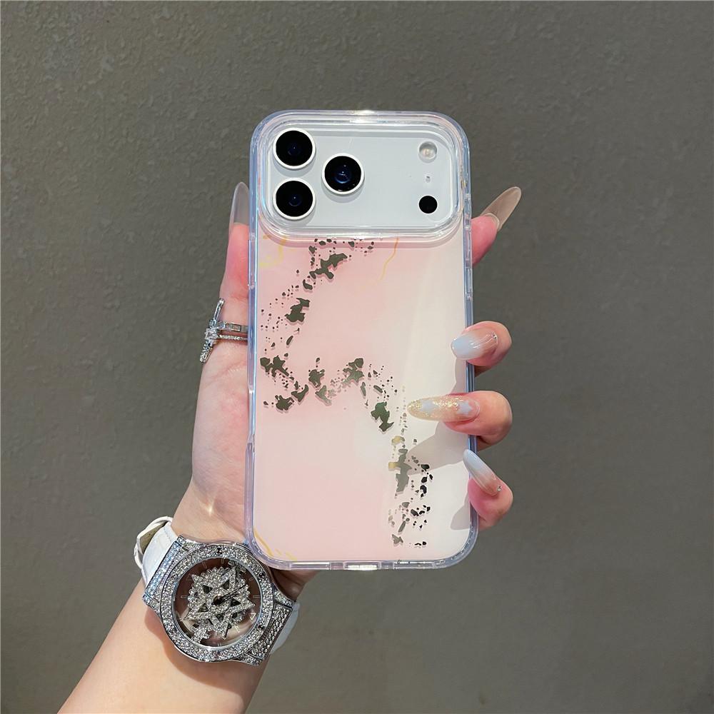 Applicable To Iphone17 Mobile Phone Case Electroplated Marble Apple 17pro Bronzing 17Air Anti-drop Protective Case