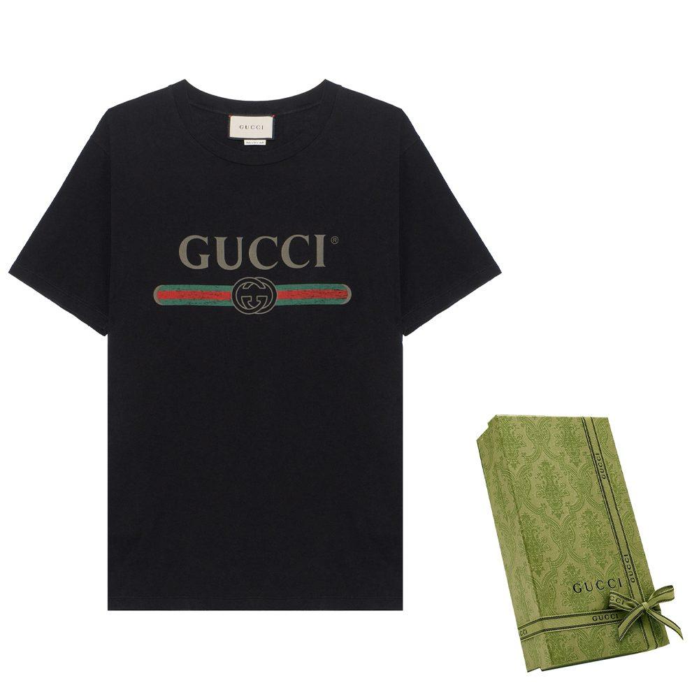 Gucci Interlocking G Cotton T-shirt Black 457095-X5L89-1948