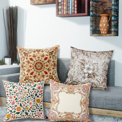 Colorful Floral Patterned PillowcaseSuitable for Sofa Car Bedroom Decorative Cushion Cover Pillow Cover