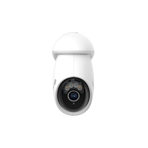 TP-Link Tapo Outdoor Security Camera, Surveillance Camera, Monitoring Camera, Smartphone Compatible, Wi-Fi, 4K, 8MP, Pan/Tilt, 360° AI Detection, Full