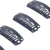 100 Stück 2,3 cm U-Form Perückenclips 6 Kammzähne Edelstahl Schwarz Perückenzubehör Druckkammclips für Haarverlängerung