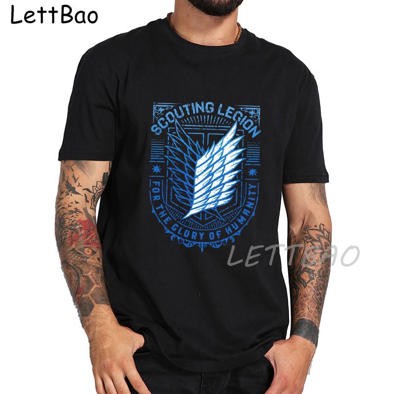 Japanese Anime Attack On Titan T Shirt Women Men Black Cotton T Shirt Cartoon Graphic Fashion