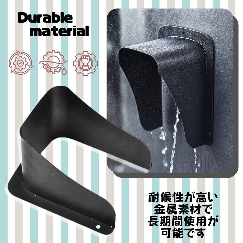 Solvanta Wireless Intercom Rain Cover, Rain Protection, and Sun Visor, Easy Installation, Metal, Black, 17cm Wide X 5-10cm Deep X 21.5cm High