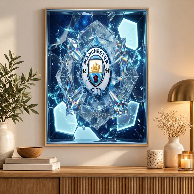 Manchester City Diamond Painting Kit 5D Full Drill DIY Diamond Mosaic Wall Art Home Decor