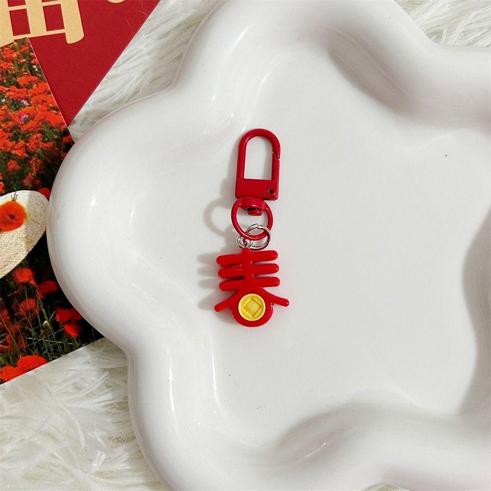 Firecracker Chinese Knot Pendant Lucky Bag Red Lantern Keyring  Birthday Gift