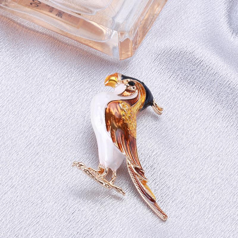 Enamel Woodpecker Brooch Female Tide Personality Temperament Jacket Cardigan Corsage Fashion Retro Versatile Pin