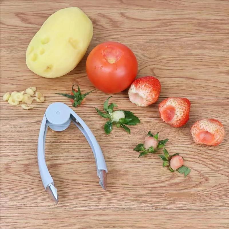 1PC Stainless Steel Pineapple Eye Peeler Knife Pointed Strawberry Seed Remover Clip Cutter Tweezers Fruit kichen accessories