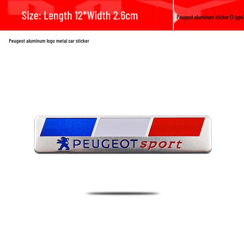 Naklejki z emblematami na tył do Peugeot 408, 508, 5008, 408X - Metalowa i aluminiowa dekoracja samochodu