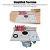 Set of 4 Router Table Insert Plate Aluminum Alloy Wood Milling Flip Board Trimming Machine Engraving Auxiliary Tool