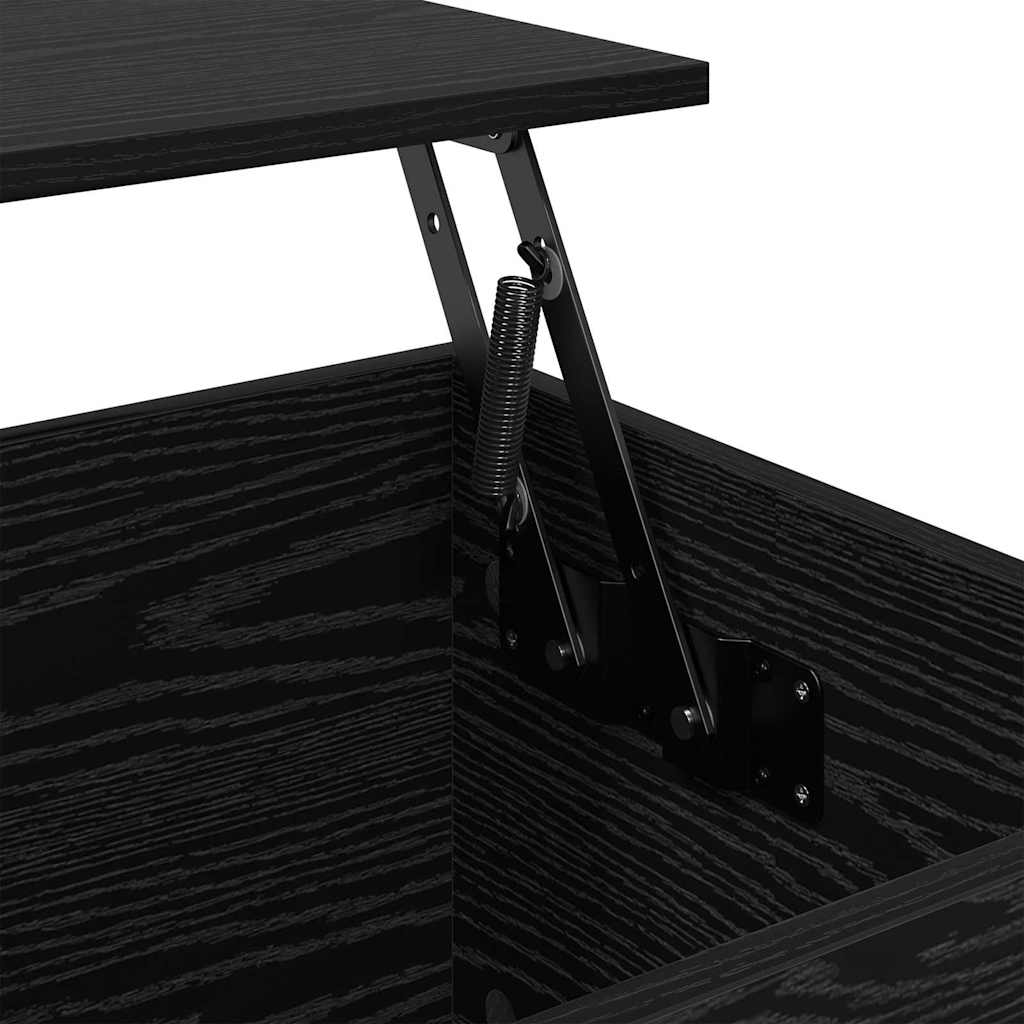 Coffee Table Black Oak Effect 60 X 44.5 X 45 Cm Wood Based Material