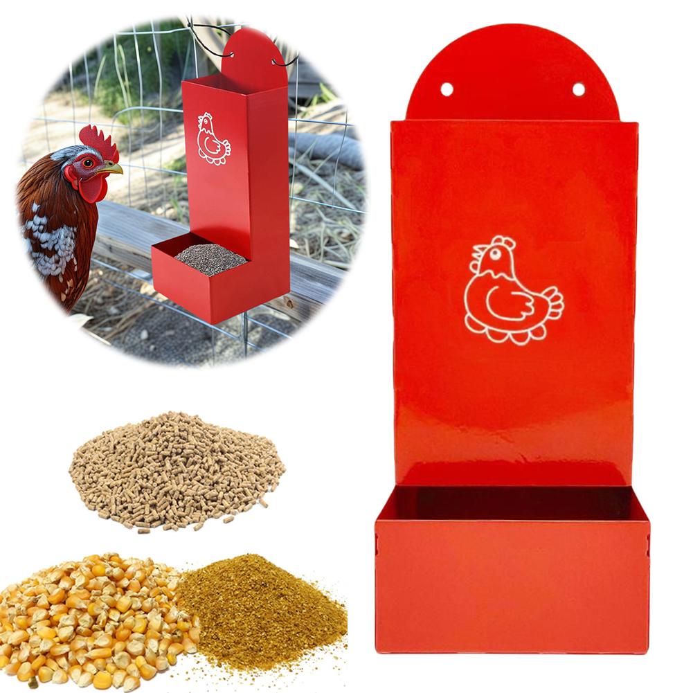 Hanging Chicken Feeder Precision Nutrition Poultry Gravity Feeder Wide Mouth Automatic Chicken Feeder Chicken Coop Accessories