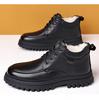 Fashion Shoes Mens Snow Boots Warm Plush Cold Winter Fashion Brand Male Footwear Non-slip Flat Ankle Boots