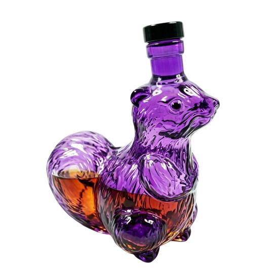 Squirrel Whiskey Decanter, Glass Animal Liquor Bottle with Stopper, Creative Wine Dispenser for Home Bar, Unique Gift for Whiskey Lovers