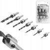 Set of wood drill bits with countersink (7 pcs.) 3-10mm Vorstahl