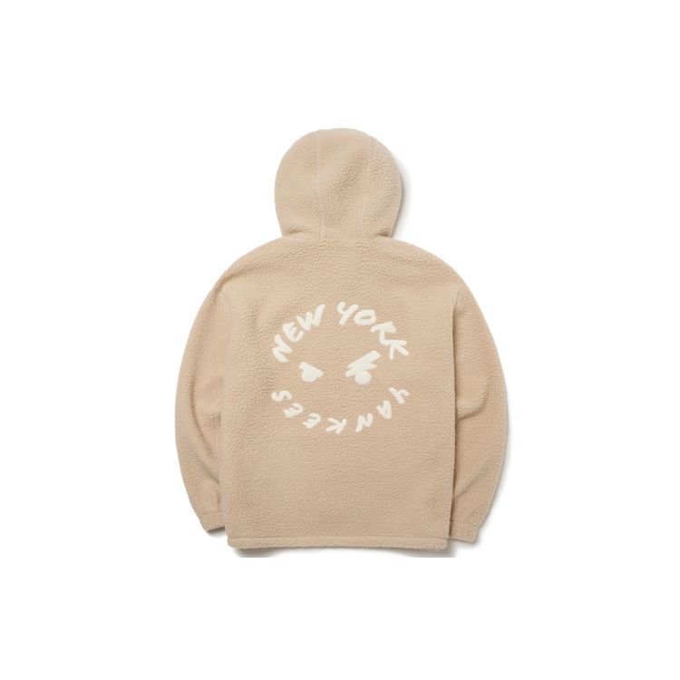 MLB New York Yankees Logo Loose Fit Hooded Long Sleeve Sweatshirt Unisex sweatshirt Desert-Yellow 3AHDE5216-50SAS