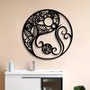 Vintage Mandala Metal Wall Art, Weather Resistant Iron Sculpture for Home Garden Balcony Christmas Gift