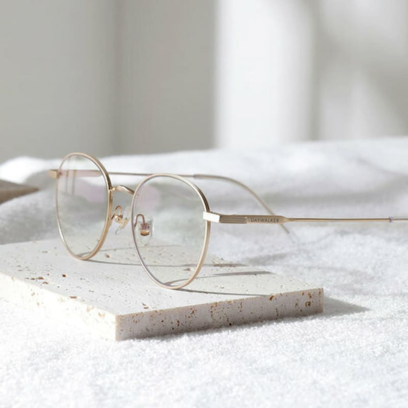 DAYWALKER Zeiss Lens Unisex Blue Light Blocking Glasses Gold KITTO C1