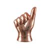 Set of 3 Hand Sign Gesture Showpiece Statue Collectible Figurines (Ceramic, Copper) for Home Decor Living Room Bedroom Wall Shelf Office Table