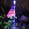 Solar American National Flag Led Light Waterproof Ornaments Crafts Ornaments for Festival Holiday New Year Garden Stake
