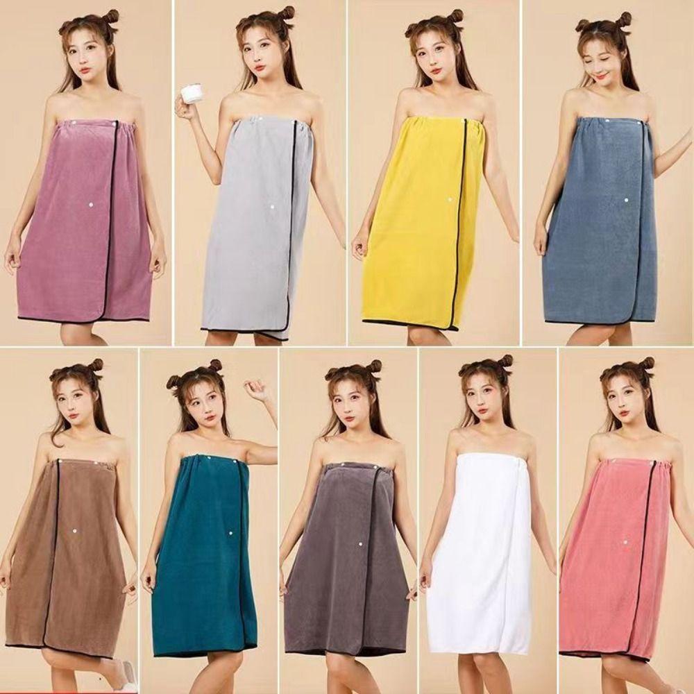 Cartoon Bath Skirt Microfiber Spa Bathrobes Bathroom Supplies Lady Bathrobe  Summer