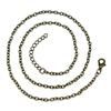 Metal Chain Black Wax Cord Necklace Chains Bulk With Lobster Clasp For Pendants