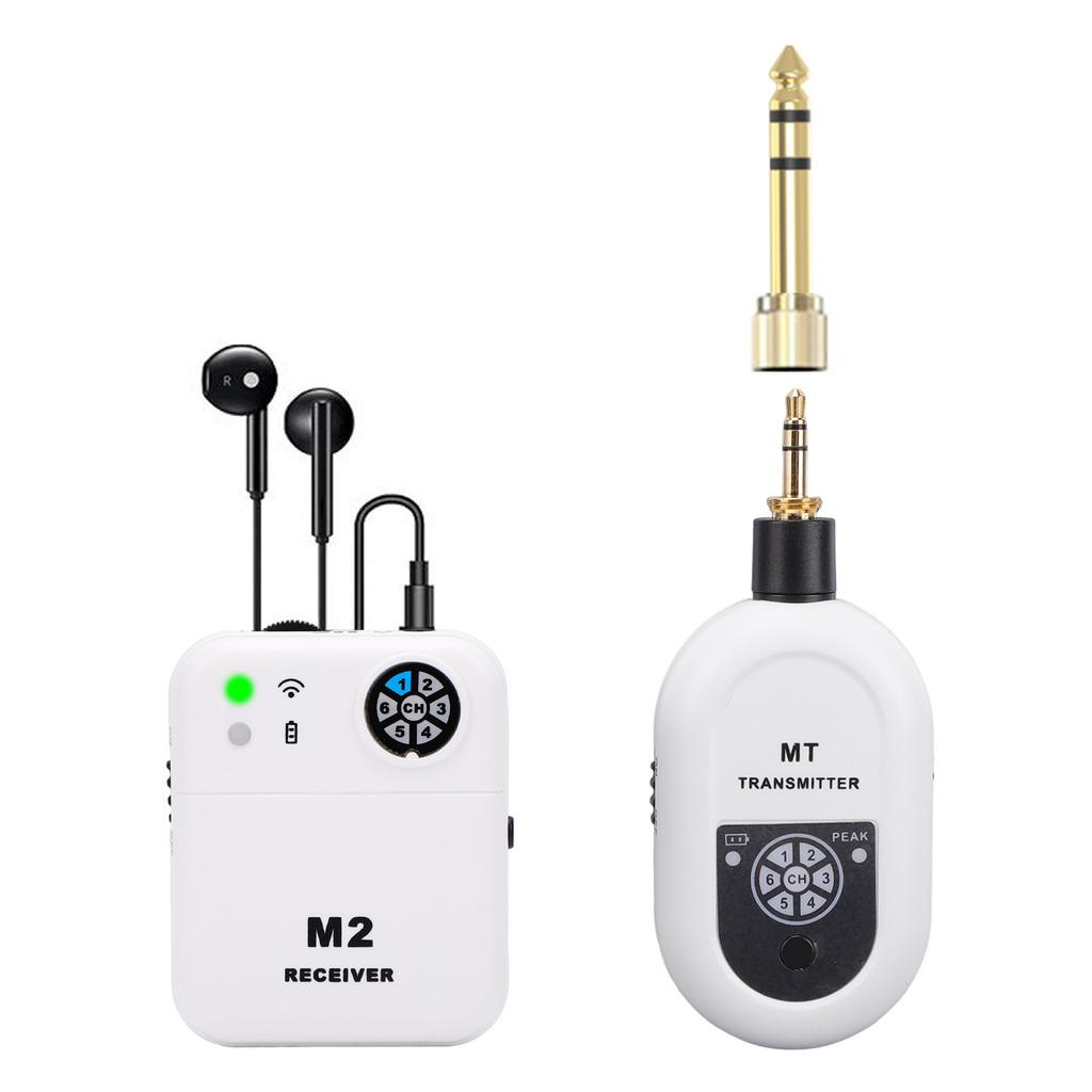 2.4G Wireless In Ear Monitor System Ultra Low Latency 10.8ms Real Time Monitoring 6 Independent Channels Transmitter