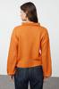 Women's Fashionable Stylish Sweater Orange Wide Fit Soft Textured Hair Braided Knitwear Sweater