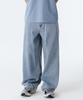 Linen-Like Extra Wide Denim Pants [Sky Blue]