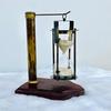 Nautical Brass Hourglass, Decorative Sand Timer with Wooden Base, Brass Sand Clock, Custom Home Office Decor, Christmas Gift
