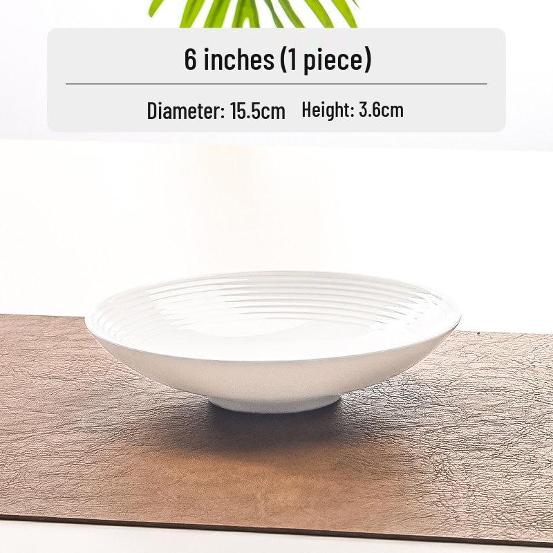 Elegant White Bone China Ceramic Conical Deep Plates - 2026 High-End Light Luxury Tableware