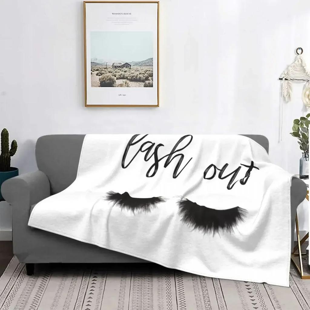 Lashes Mascara Blanket Super Soft Flannel Blanket Comfy Cozy Throw Blanket Couch Lightweight Blankets for Living Room Bedroom