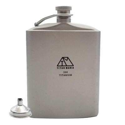 TITAN MANIA Titanium Large Capacity 260ml with Lightweight Hip Portable and Perfect for Solo and Outdoor Includes Storage Bag U-Shaped Skittle,