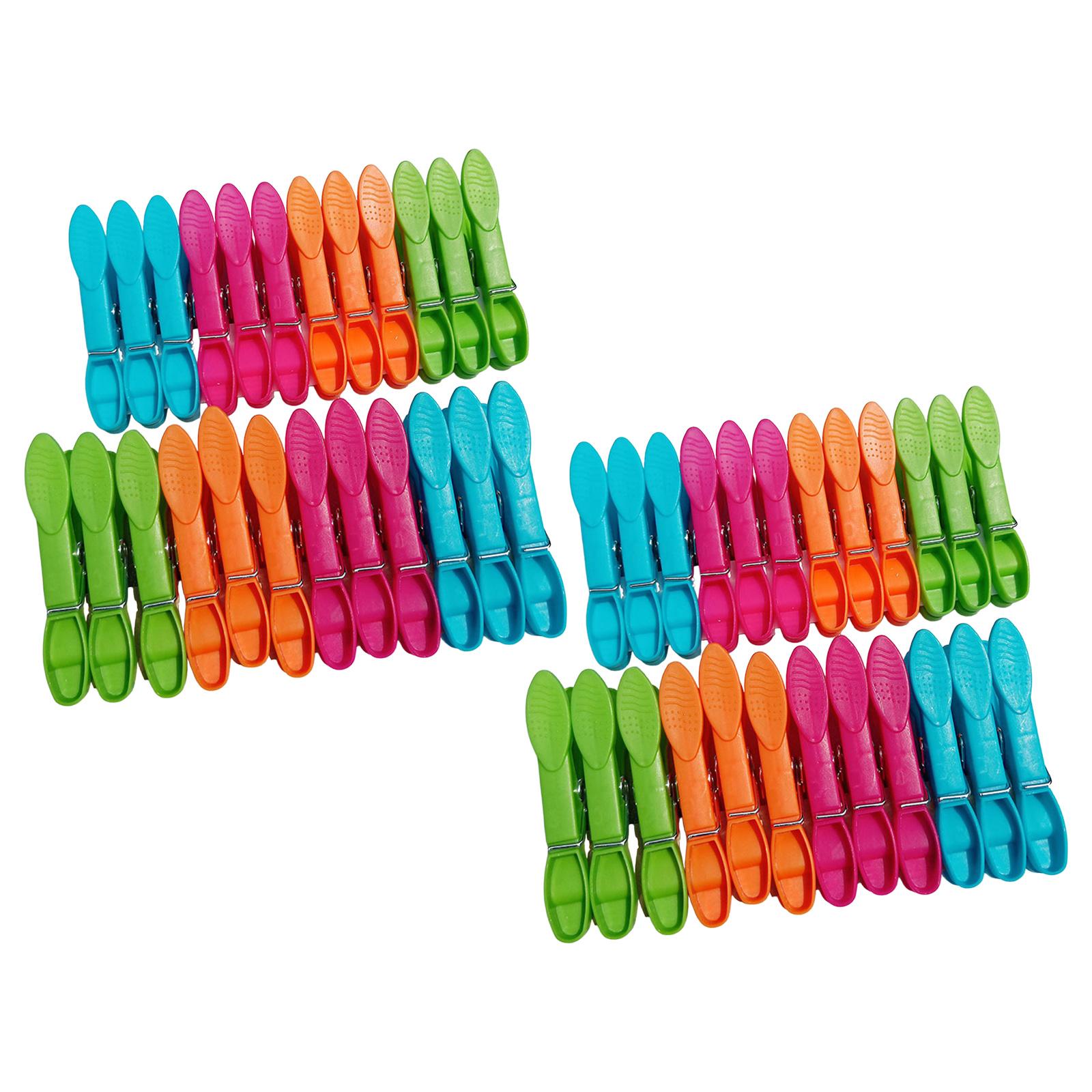 

Упаковка з 24/48 портативних пластикових прищіпок для білизни Затискачі з міцним зчепленням Практичні прищіпки для одягу для підвішування та впорядкування 48