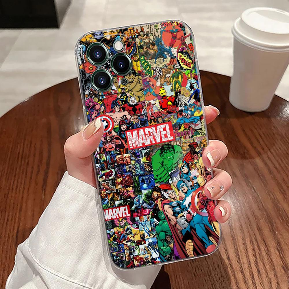 

Логотип Marvel Мстители Герои Прозрачный Чехол Для Телефона Для iPhone 17 Pro Max 17E 11 12 13 14 15 16 Pro Max Plus 17 Air 16E 7 XS Чехол iPhone 7