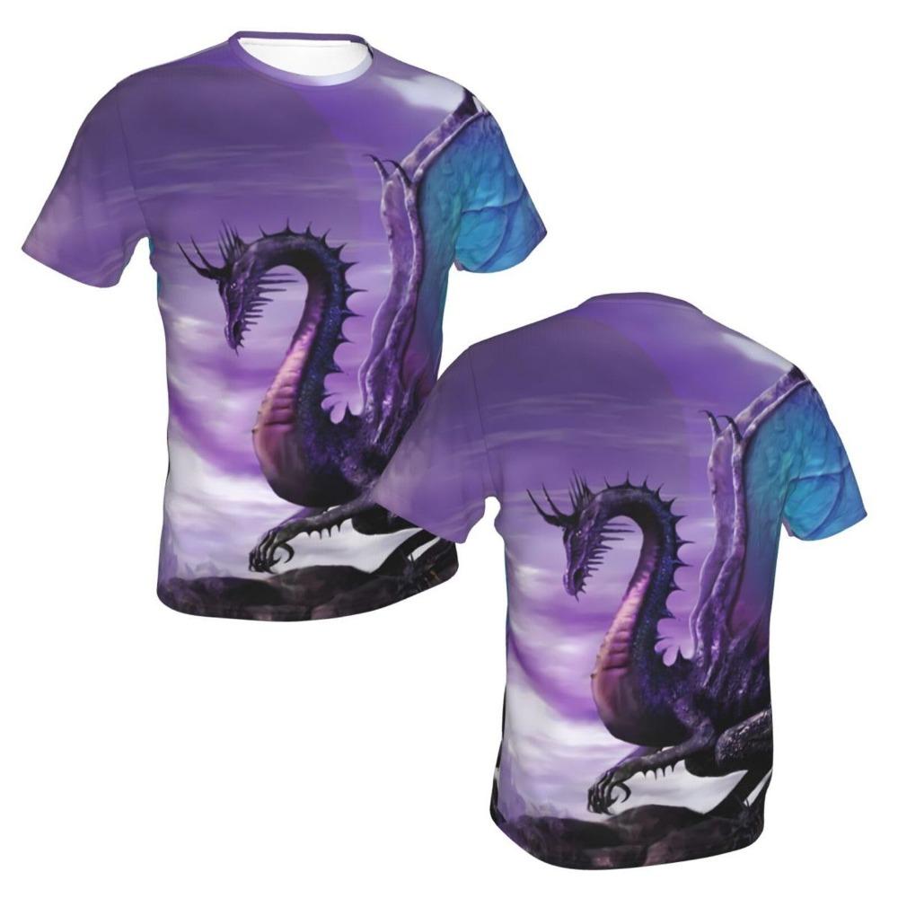 Fierce Animal Pattern 3D Digital Printing Men's Street Round Neck Short Sleeved T-shirt