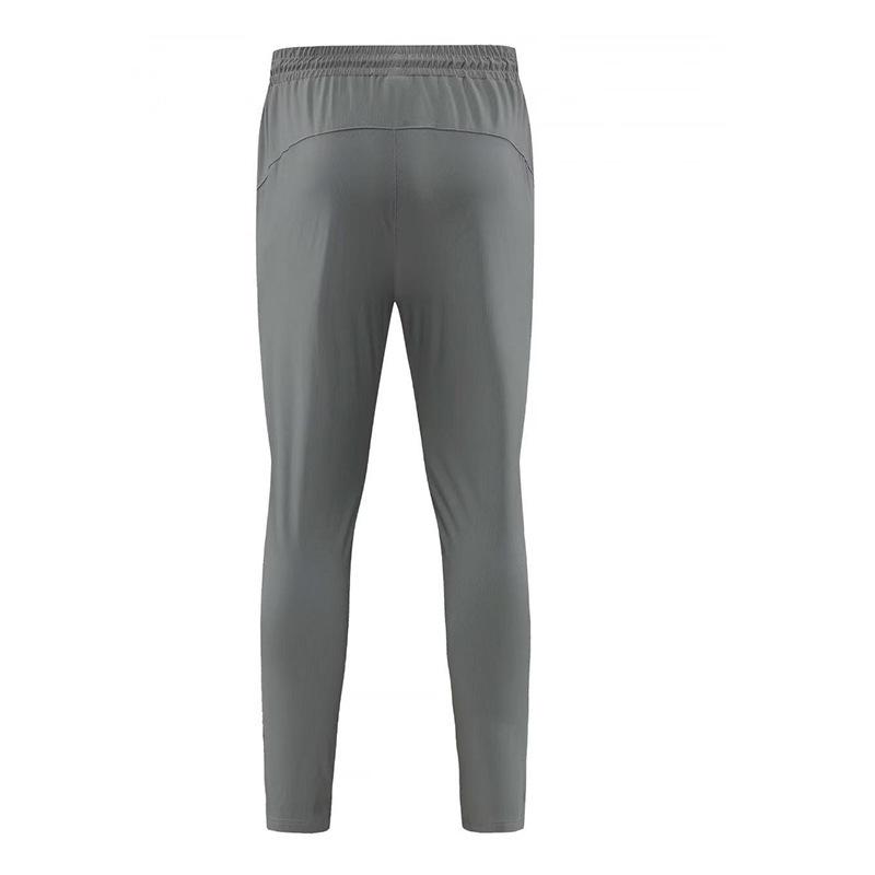 Men's Quick-Dry Casual Running Pants with Zippered Ankles and Drawstring