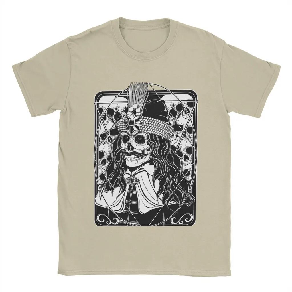 Men's T-Shirt Vlad Dracula A Skull Portrait Casual Pure Cotton Tee Shirt Short Sleeve T Shirts Crewneck Tops Graphic