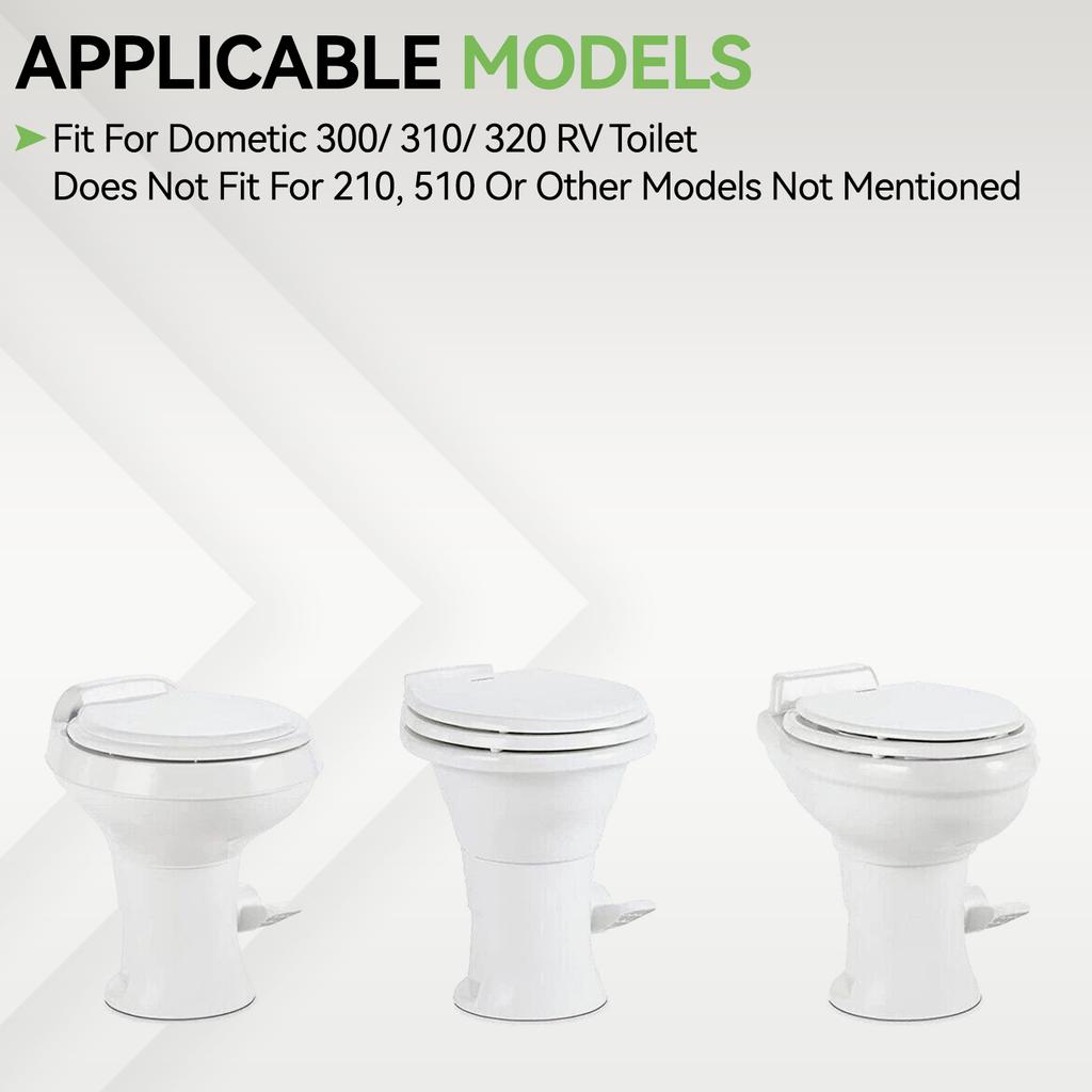 3pcs RV Toilets Seal Flush Ball Seal Gasket Kit Replacement 385311658 for Dometic 300/310/320 Series Solve The Leakage Problem