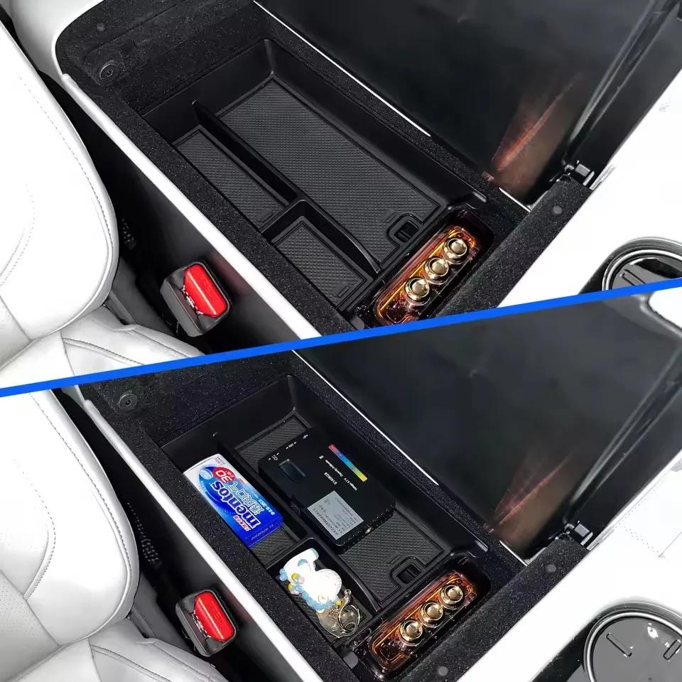 for Xpeng P7i 2023 2024 Center Console Armrest Storage Box Organizer Tray Tidying Car Interior Accessories