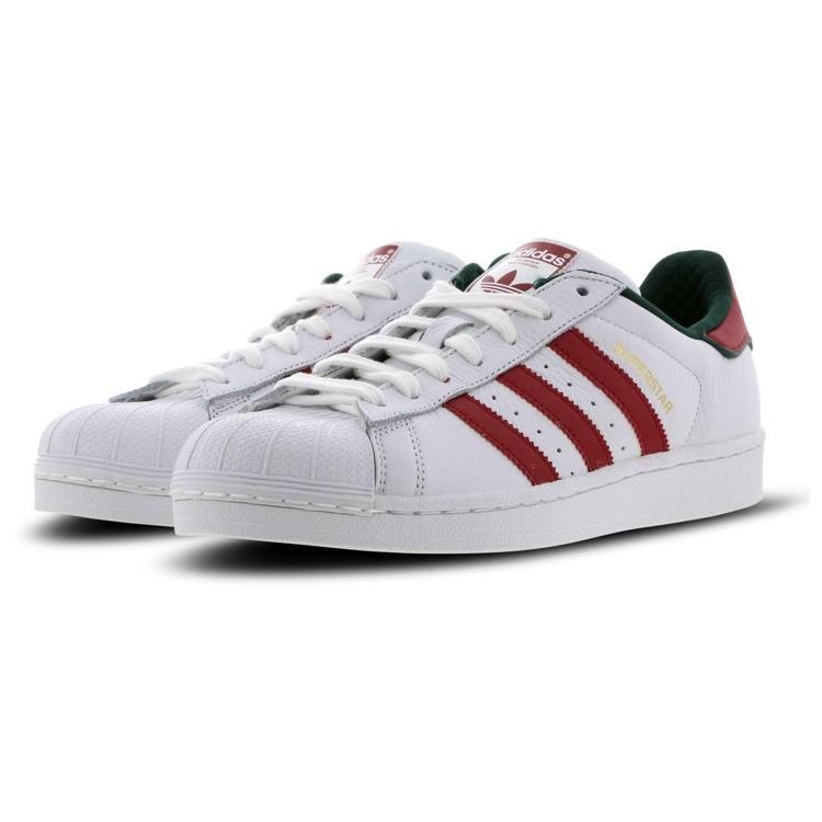 Adidas Originals Superstar Shoes 'White University Red Green' D96974