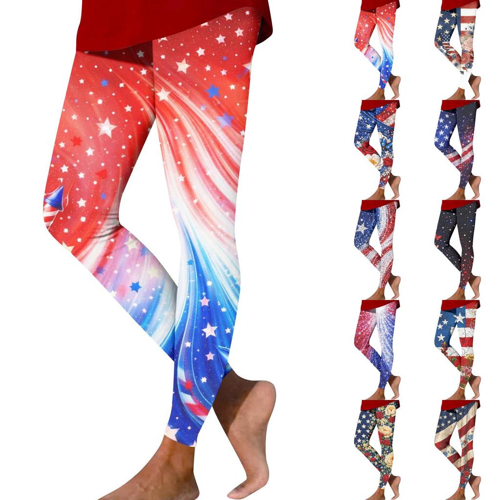 Women's Fashion Casual Print Straight-Leg Pants Outdoor Printed Slim Yoga Pants