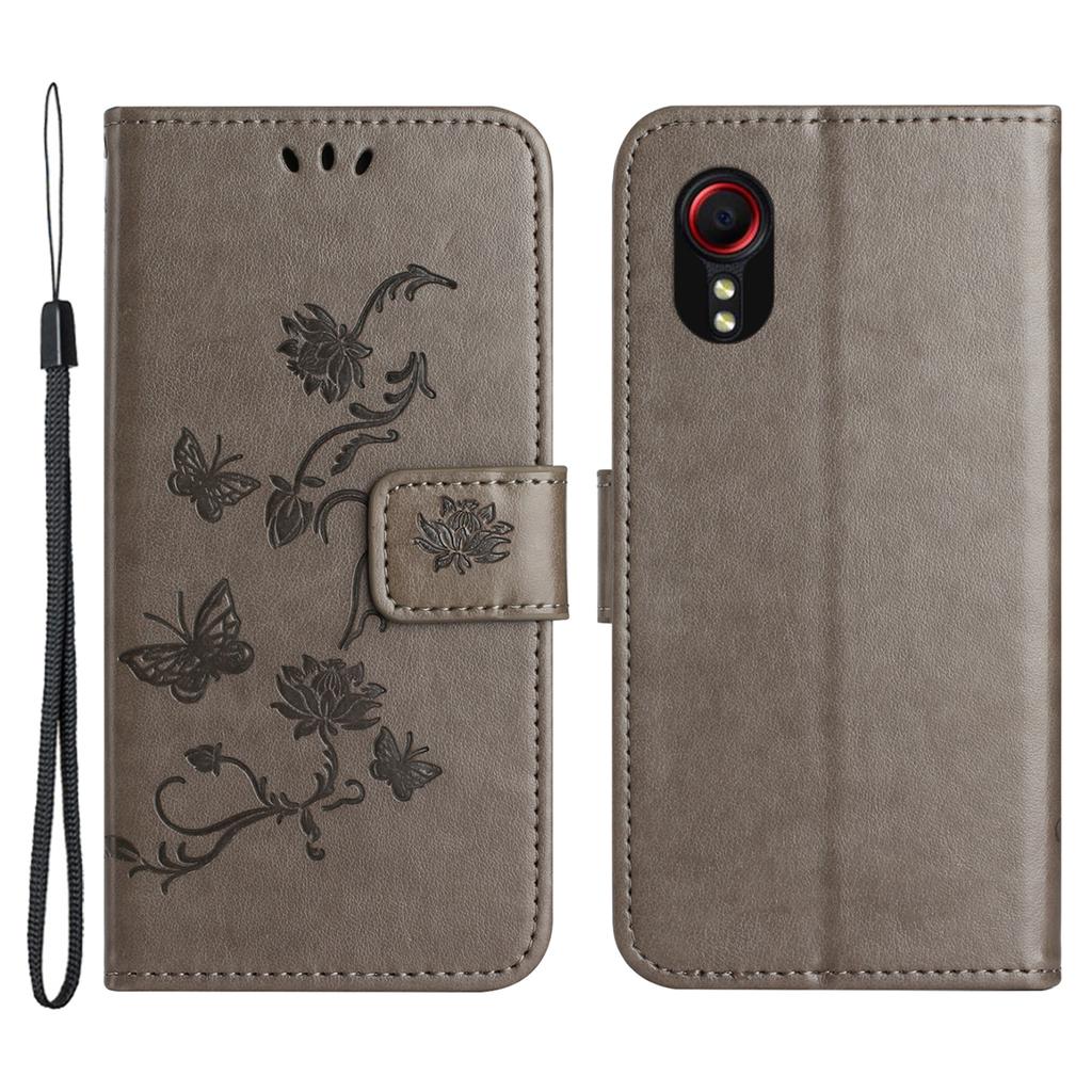 For Samsung Galaxy Xcover7 Cell Phone Case Drop Resistant Imprinted PU Leather Wallet Cover