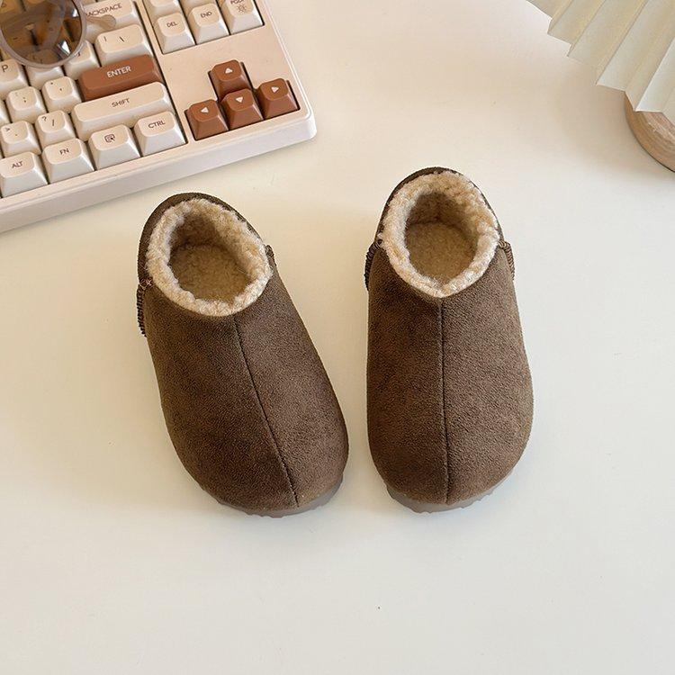 

Детские большие хлопковые туфли на одной педали Мальчиковые бархатные утепленные низкие зимние ботинки Девочковые теплые туфли бабушки на мягкой подошве зима 32 yards inner length 19.8cm коричневый