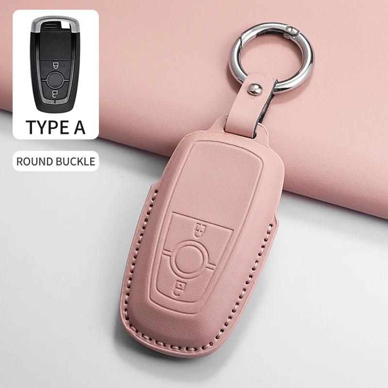 Car Key Case Cover for Ford Ranger Wildtrak Focus C-Max Galaxy Mondeo Explorer Edge EcoSport for Mustang Car Key Case Shell Fob