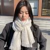 Xiaoxiangfeng Elegant Autumn and Winter New Imitation Cashmere Fringed Scarf Winter Korean Version of High-end Versatile Knitted Scarf Tide