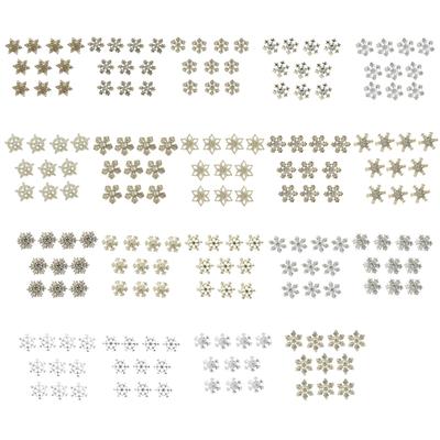 Create Beautiful Nail Designs with 10pcs Shimmering Snowflake Nail Charms Nail Decorations