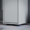 180cm Slim Bathroom Cabinet, with Drawer, Shelves and Cupboards - Grey
