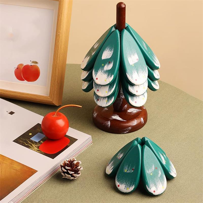 Wooden Tree Trivets for Hot Dishes, Natural Wooden Tree Coaster, Table Decor Coasters for Home and Restaurant, Protect Desktop for Kitchen Potholders